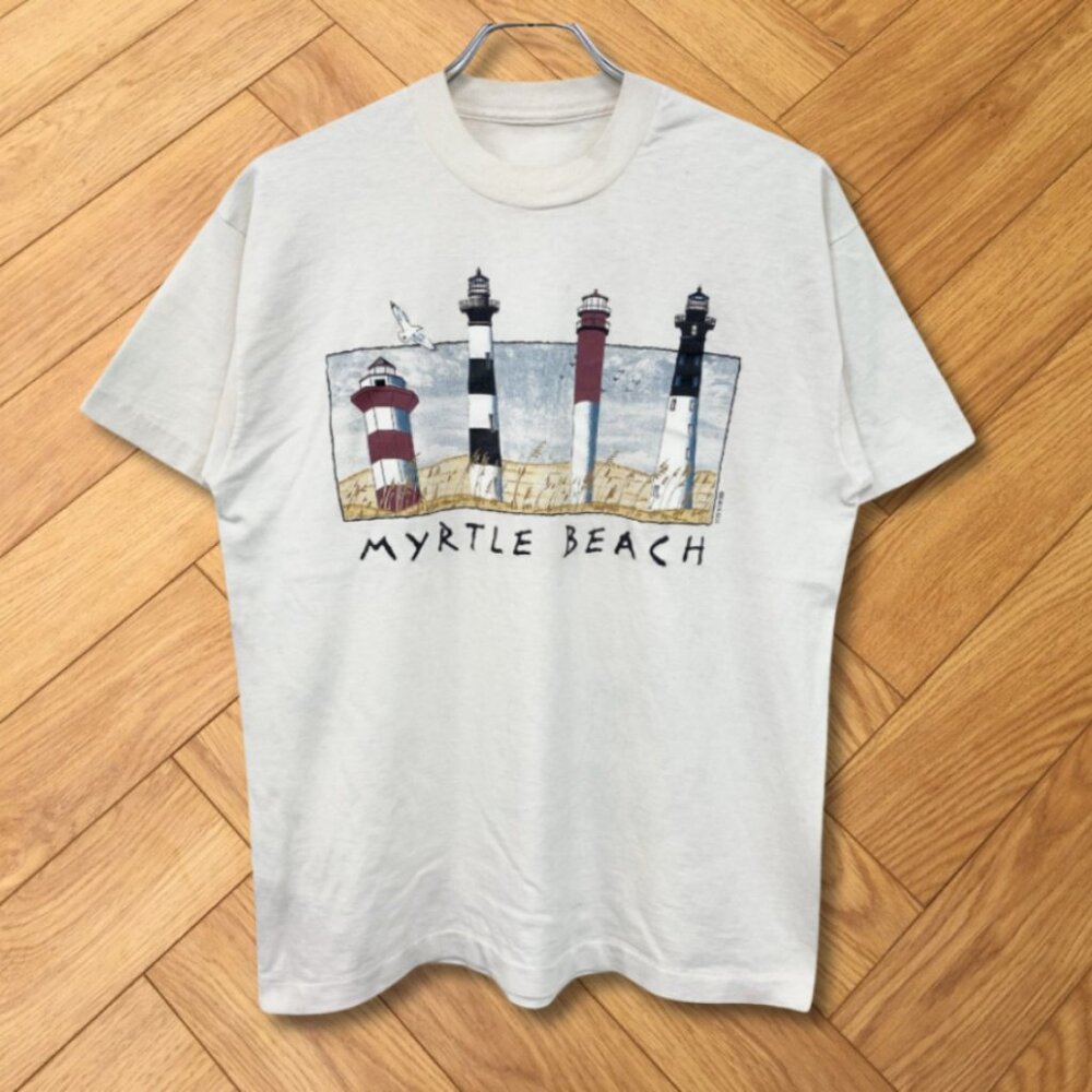 Myrtle Beach Scenery Graphic Tee Lighthouses Print
